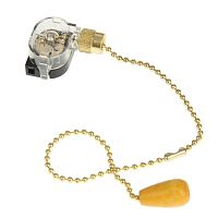 Выключатель Proconnect gold для настен. светильника, деревянный наконечник  картинка 